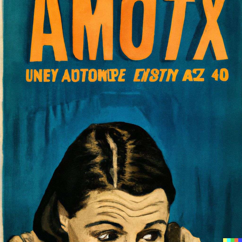 a representation of anxiety, movie poster from the '40s